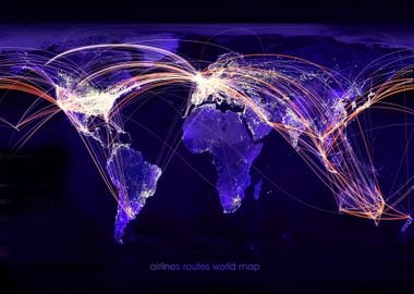 airlines routes world map