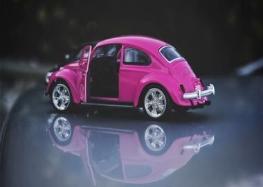 car pink mini