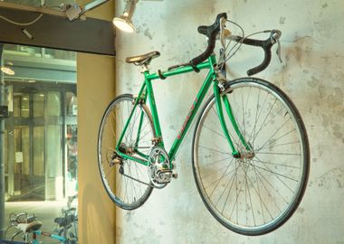 green bicycle