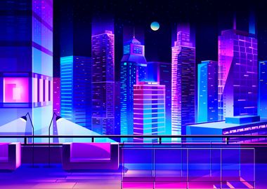 Synthwave Neon Penthouse