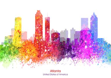 atlanta color cityscape