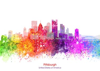 pittsburgh color cityscape