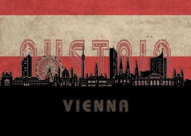 vienna skyline flag