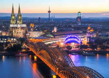 Cologne City Dom Skyline 