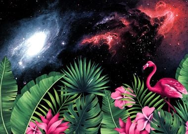 Tropical Space Flamingo