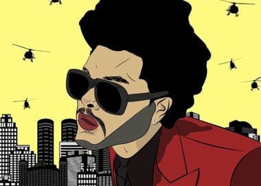 The Weeknd' Poster, picture, metal print, paint by mztgr7, Displate