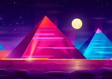 Synthwave Neon Egypt