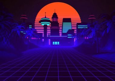 Vaporwave Neon City