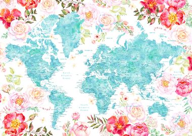 Floralscape world map