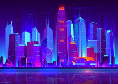 Synthwave Neon Hong Kong