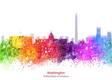 washington color cityscape