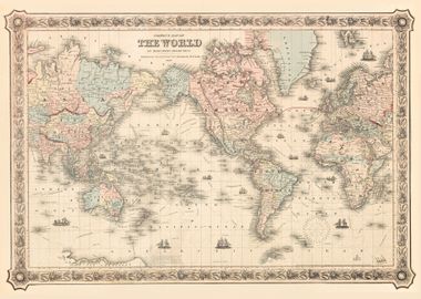 antique wold map