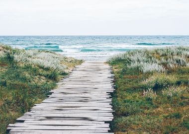 Wooden path to the Beach