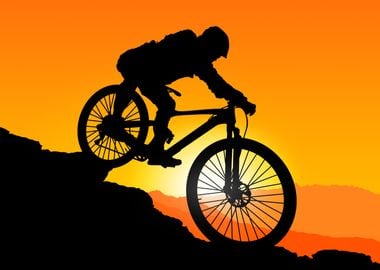 Downhill mountainbiker MTB