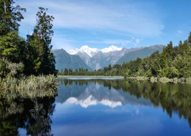 Mountains on Lake Nature