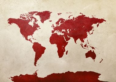 World Map Red