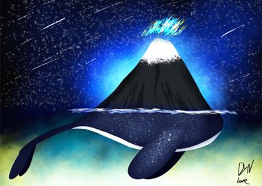 Mountain Space Whale