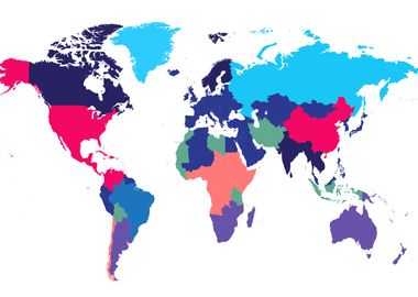 World map Info graphic co