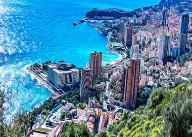 Panoramic view of Monaco