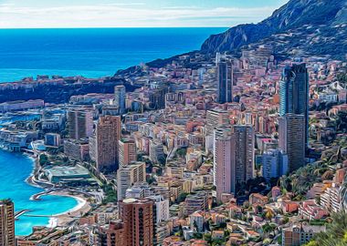 Panoramic view of Monaco