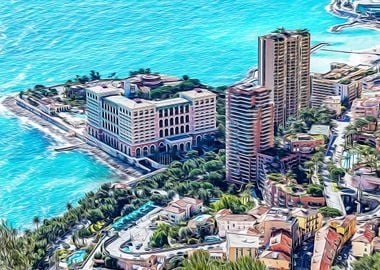 Panoramic view of Monaco