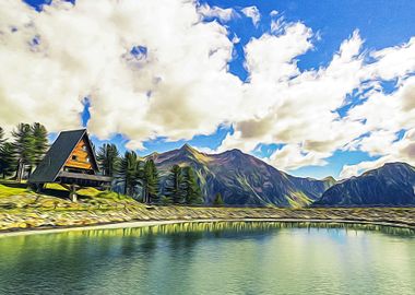 Pond in the Alps