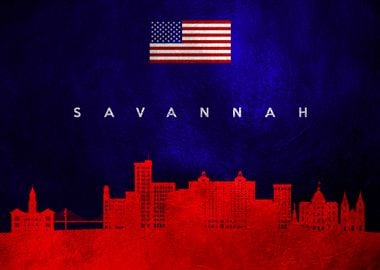 Savannah Georgia Skyline