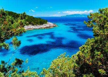 Azure Hidden Bay On Greek