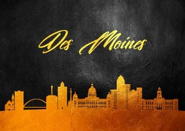 Des Moines Iowa Skyline