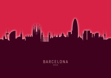 Barcelona Skyline Spain