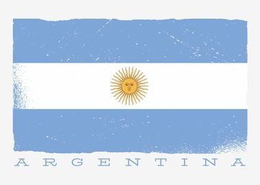 Distressed Argentina Flag