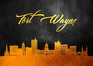 Fort Wayne Indiana Skyline