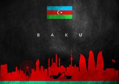 Baku Azerbaijan Skyline