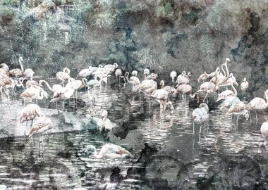 Flamingo Waterolor Paint