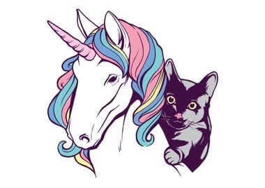 Unicorn with cat