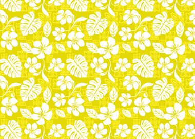 Yellow Aloha Pattern