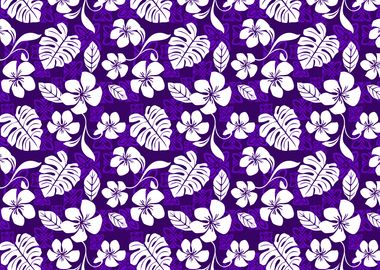 Dark Purple Aloha Pattern