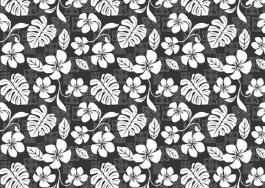 Gray Aloha Pattern