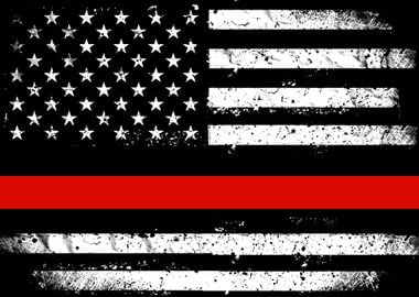 Thin Red Line USA Flag