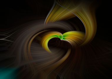 Dark abstract twirl art