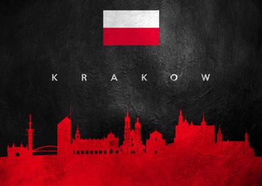 Krakow Poland Skyline