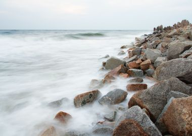 Old Sky Bay Sea Town Rock 