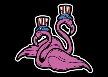 Fourth Of July I Flamingo