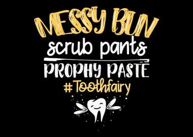 Messy Bun Scrub Pants Prop