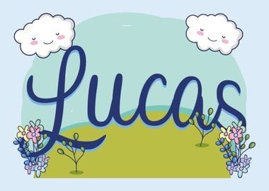 LUCAS Baby Name Sign Gift