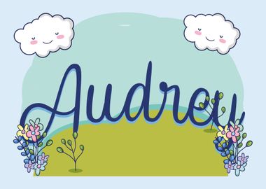 AUDREY Baby Name Sign Gift