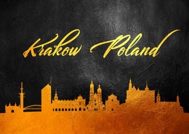 Krakow Poland Skyline