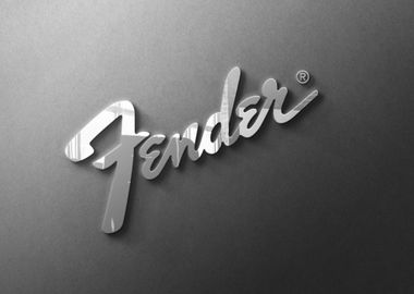 Fender Logo Guitar   