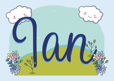 IAN Baby Name Sign Gift