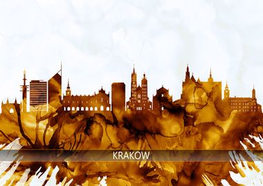 Krakow Poland Skyline